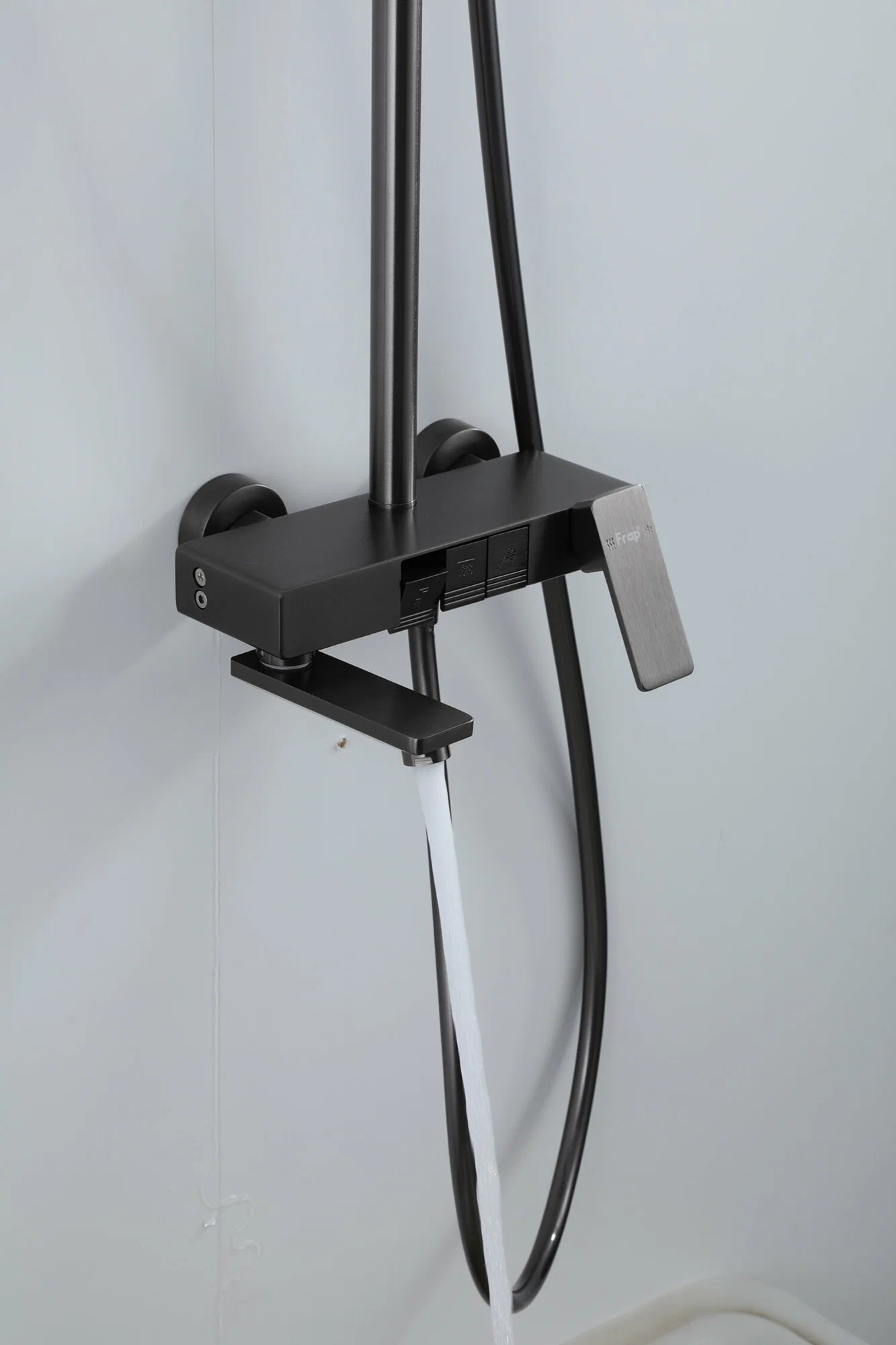 Душевая система Frap H202-9 F24202-9 оружейная сталь