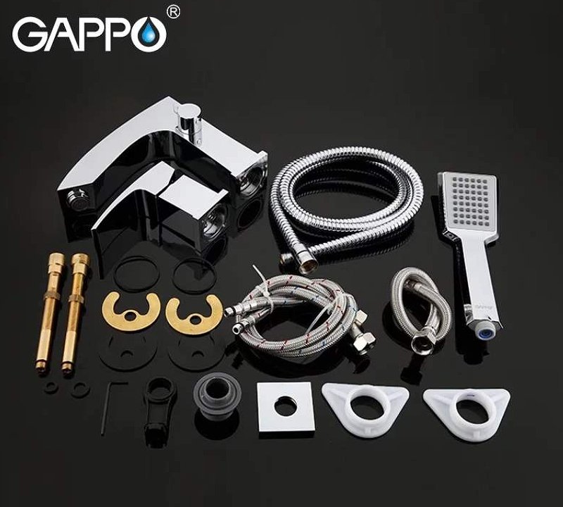 Смеситель на борт ванны 3 отверстия Gappo G07 G1107 хром