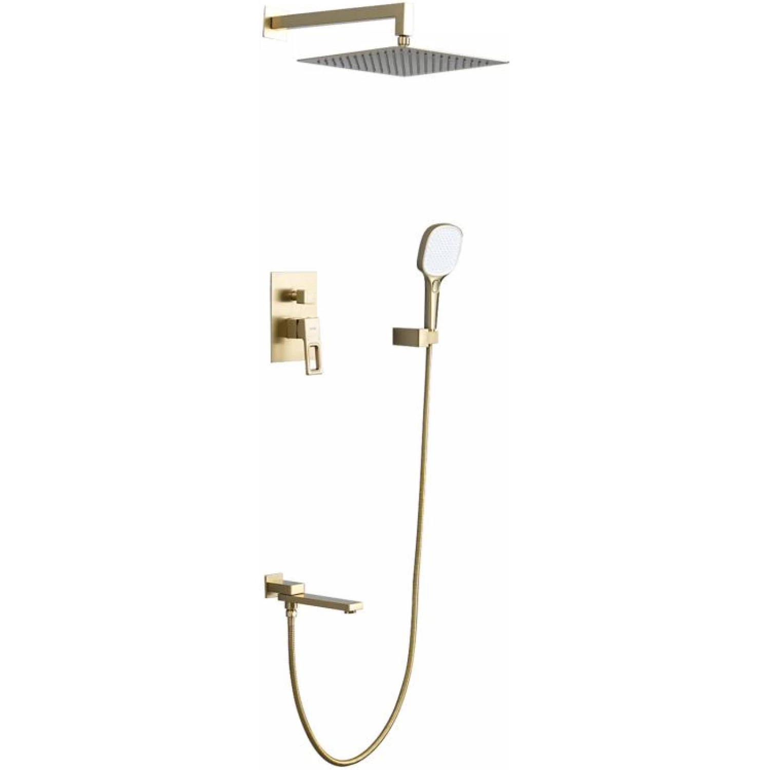 Встраиваемая душевая система Gappo G17-3 G7117-3 золотой сатин