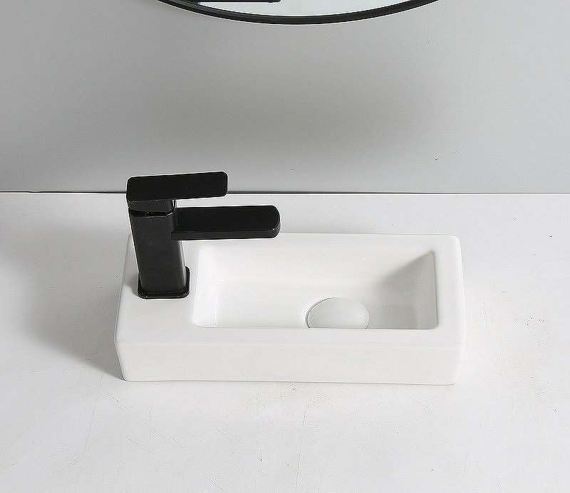 Подвесная/накладная раковина CeramaLux 36,5 N 9272R правая белая