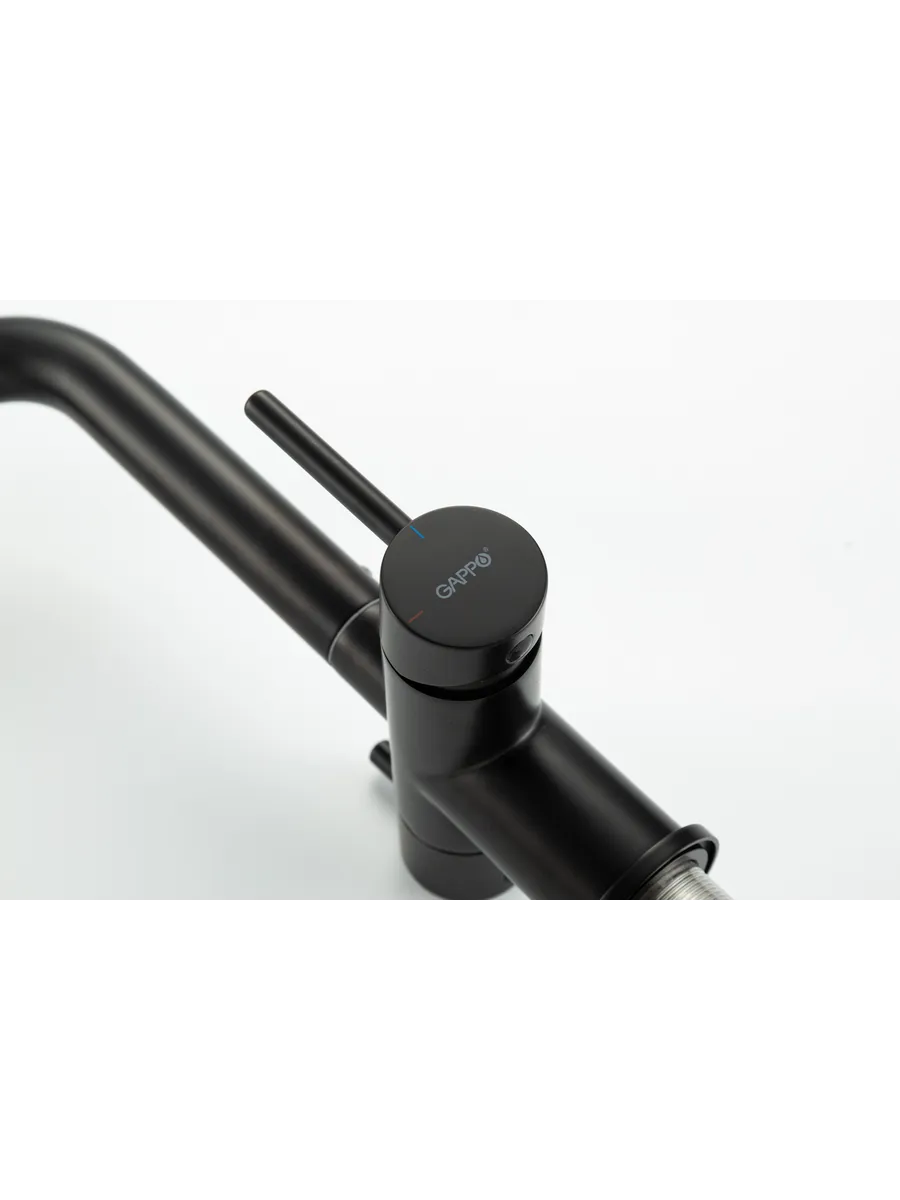 Вытяжной смеситель для кухни с фильтром Gappo G97 G4397-76 черный