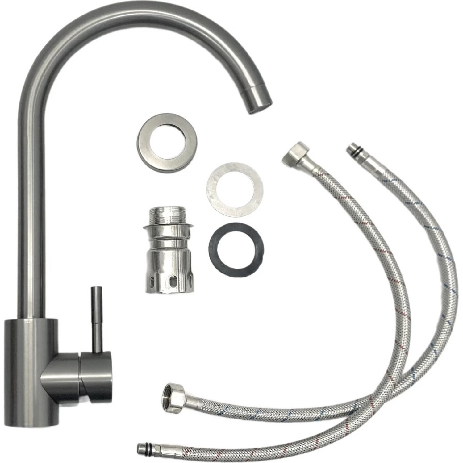 Смеситель для кухни Frap H899 F40899-9 оружейная сталь