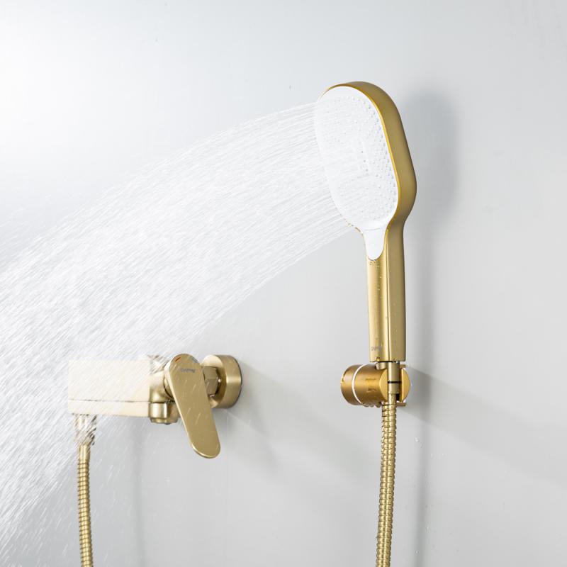 Смеситель для ванны Gappo G10-3 G3210-3 золотой сатин