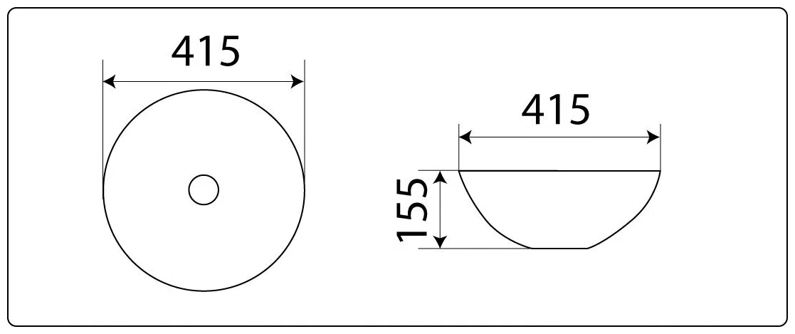 Накладная раковина CeramaLux 41 104MHL-4 голубая