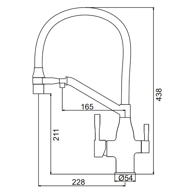 Смеситель для кухни с фильтром Frap H97 F4397 хром