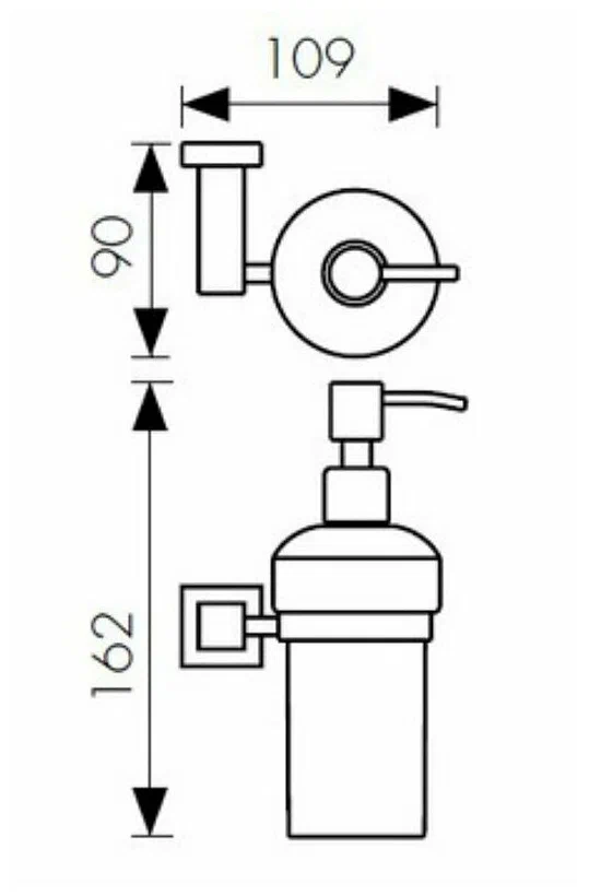 Дозатор жидкого мыла настенный Kaiser Canon Br KH-4310 бронза