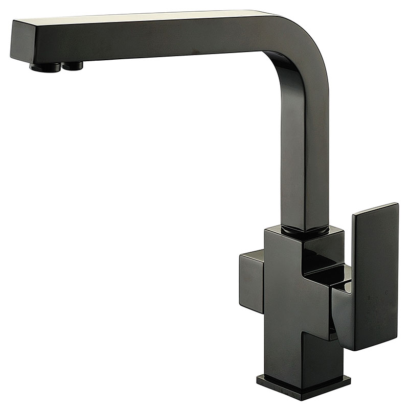 Смеситель для кухни с встроенным краном под питьевую воду Kaiser Sonat 34044-9 Black Mat