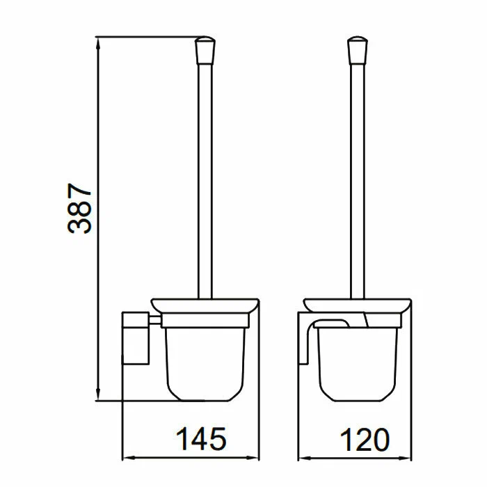 Настенный ершик для унитаза Frap F306-6 F30610-6 черный