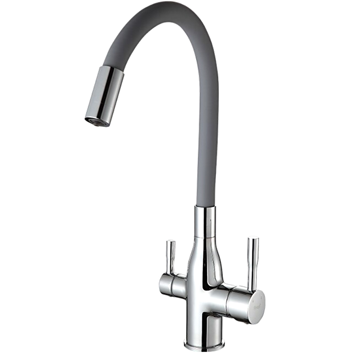 Смеситель для кухни с подключением фильтра Frap H96 F4396 хром-серый