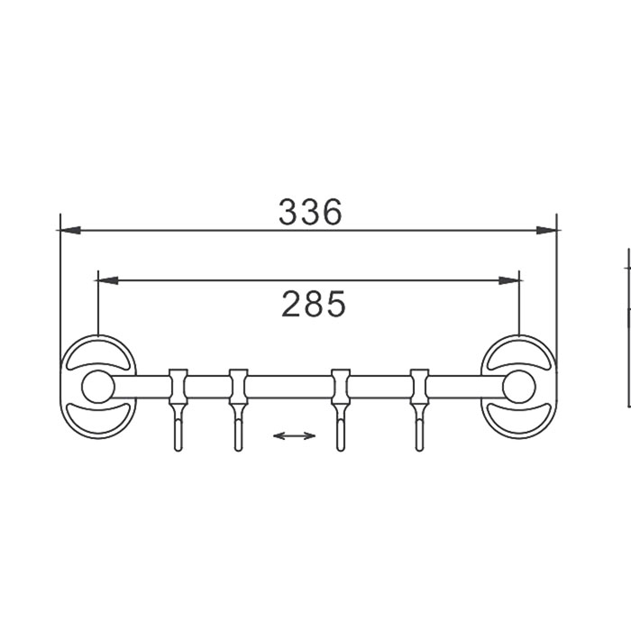 Вешалка 4 крючка Frap F1915-4