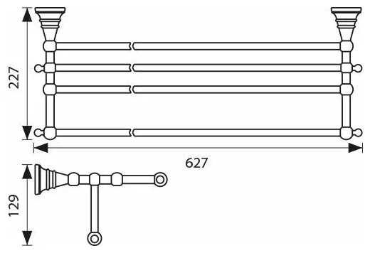 Полка для полотенец Kaiser KH-4209 бронза