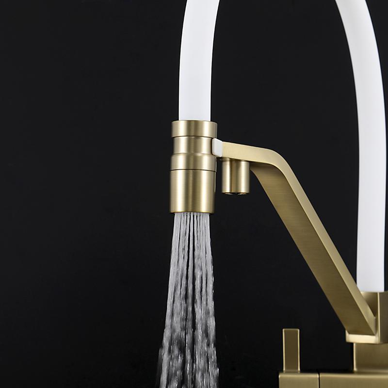 Смеситель для кухни с фильтром Gappo G95 G4395-63 золотой сатин