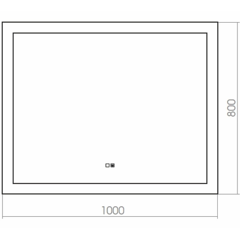 Зеркало с подсветкой и диммером Silver Mirrors Норма 100*80