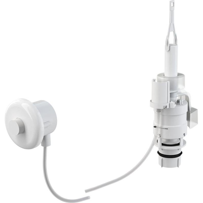 Кнопка пневматического смыва на расстоянии – ручное управление, Alcaplast MPO10 белая, монтаж: в стену