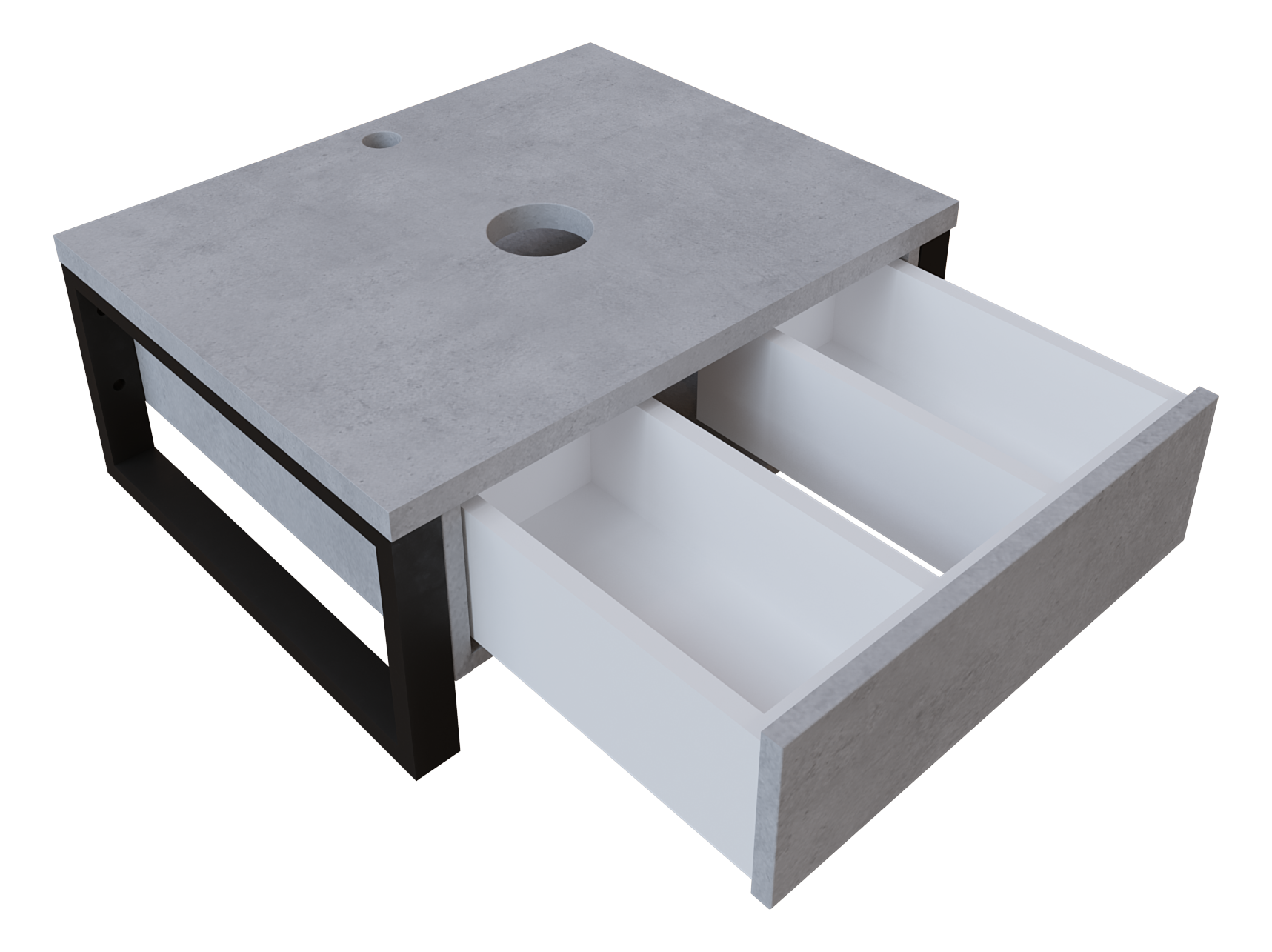 Тумба 1Marka Grunge Loft 60П 1в.я Бетон светлый