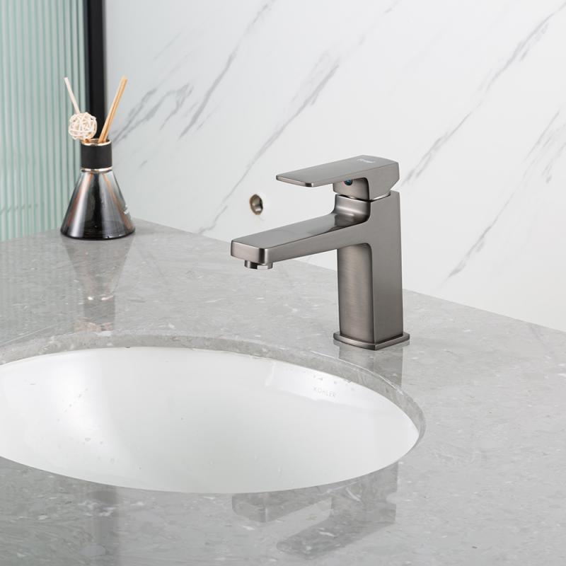 Смеситель для раковины Frap H90-9 F1090-9 оружейная сталь