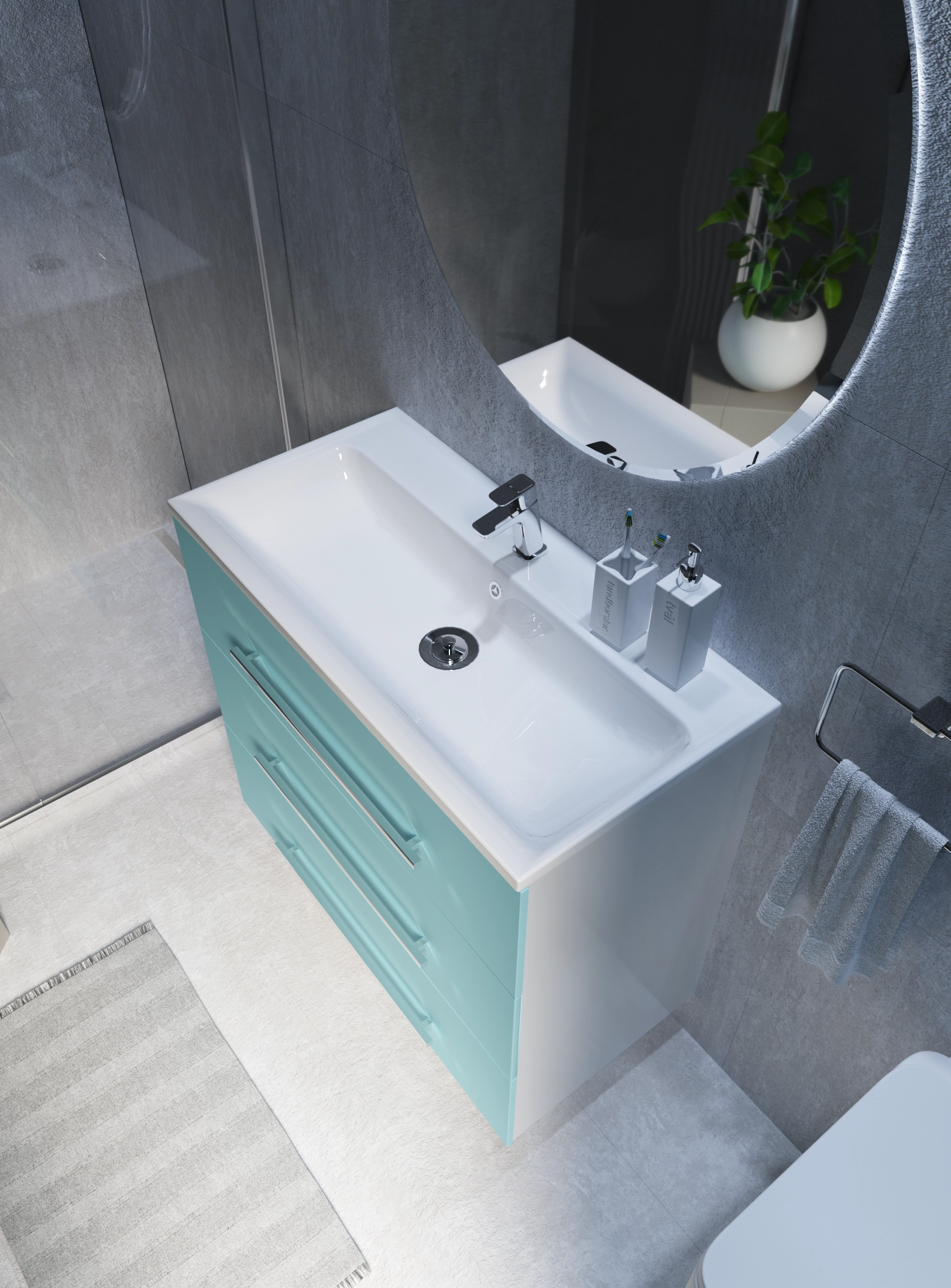 Раковина Marka One MIX 100 Polytitan