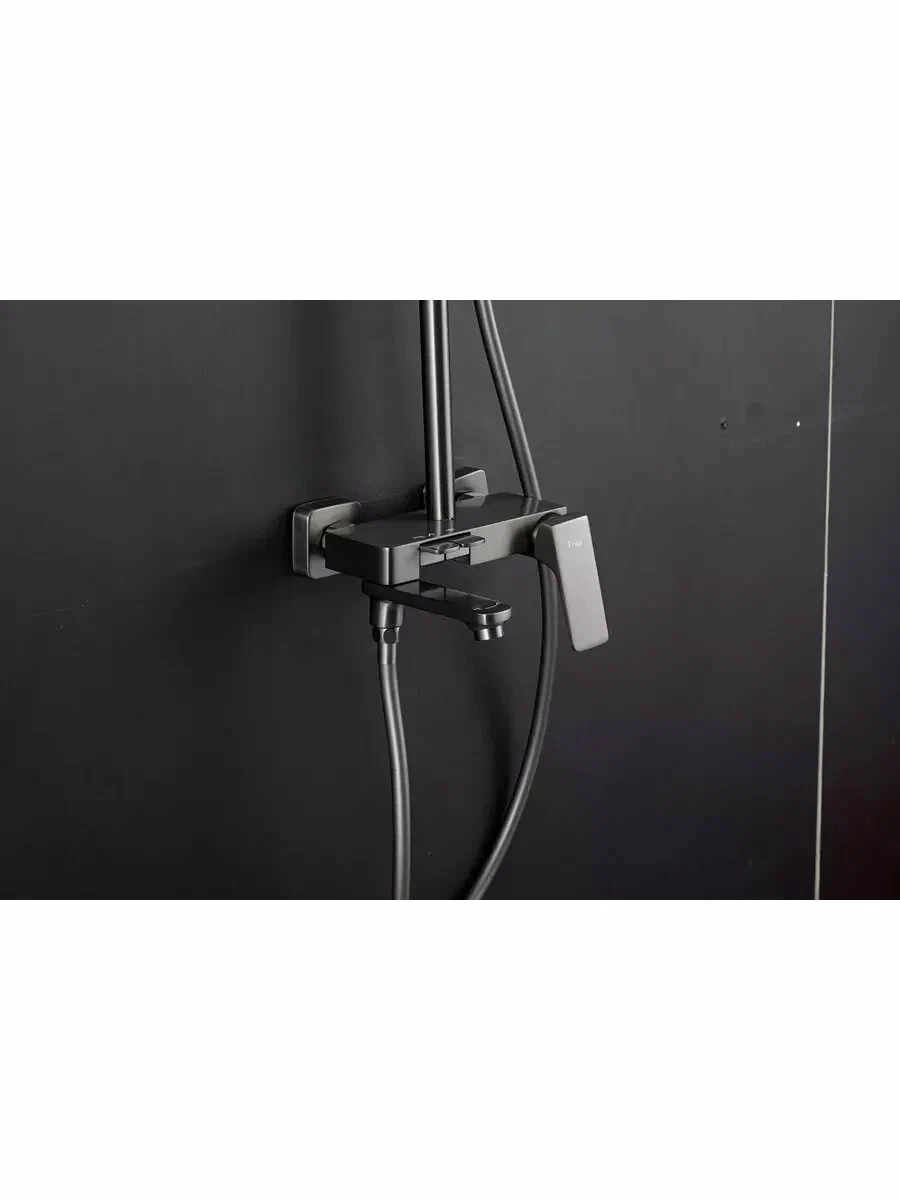 Душевая система Frap H87-9 F2487-9 оружейная сталь