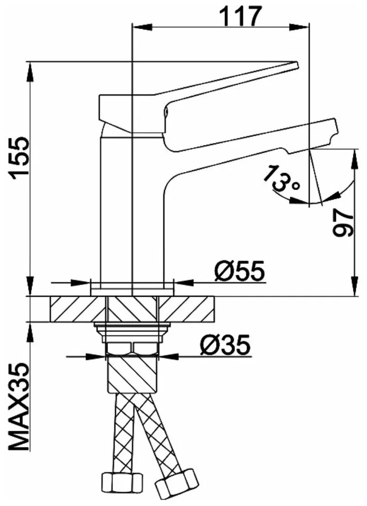 Смеситель для раковины Frap H61 F1061