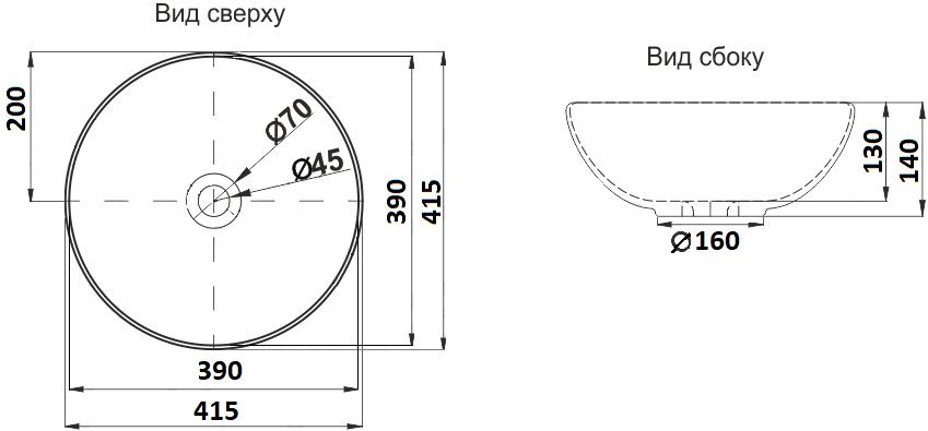 Накладная раковина CeramaLux 41 104MLG-6 зеленая