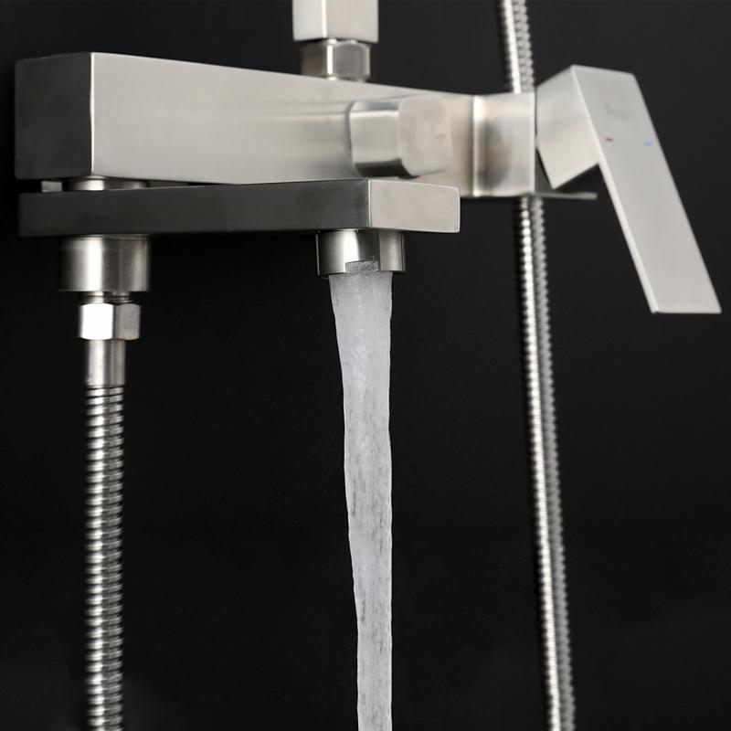 Душевая система Frap H802 F24802-1 сталь