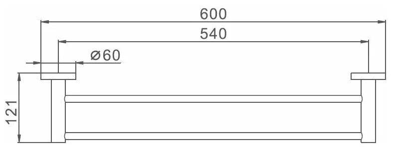 Черный двойной полотенцедержатель Frap F30209