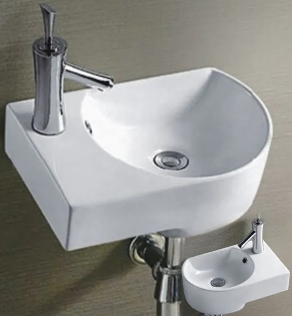 Подвесная раковина CeramaLux 41 N 9273R правая белая