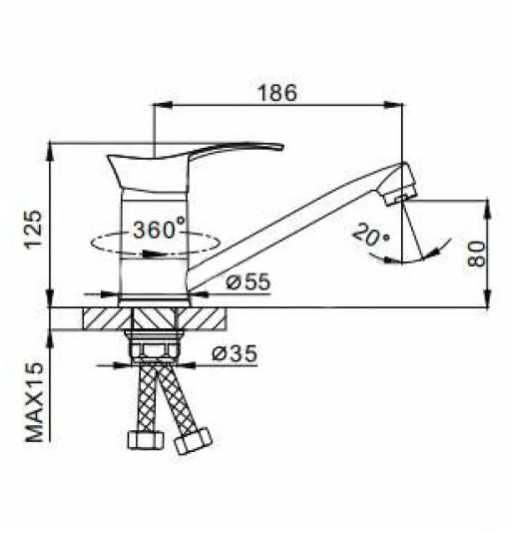 Смеситель для раковины Frap F4501-2