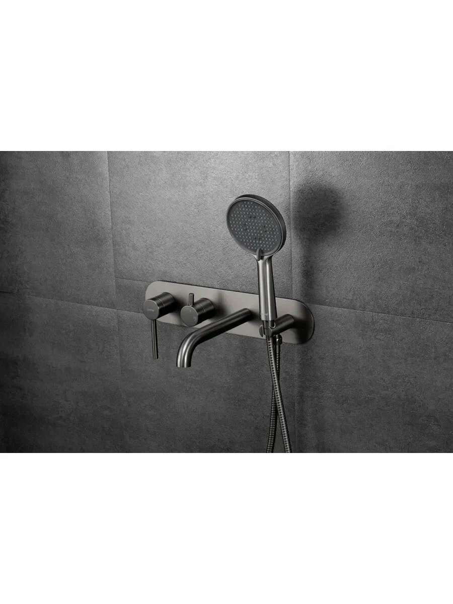 Смеситель для ванны встраиваемый Gappo G06-9 G3306-9 оружейная сталь