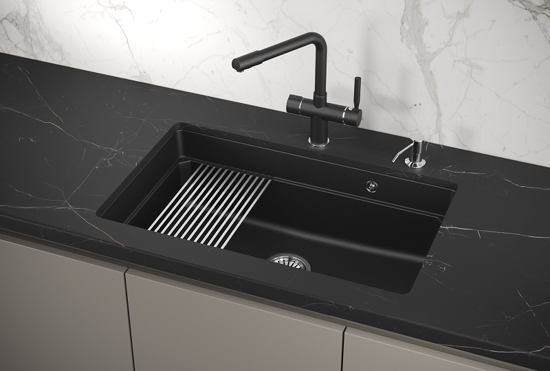 Кухонная мойка Granula KS-7303U Шварц (черный металлик)