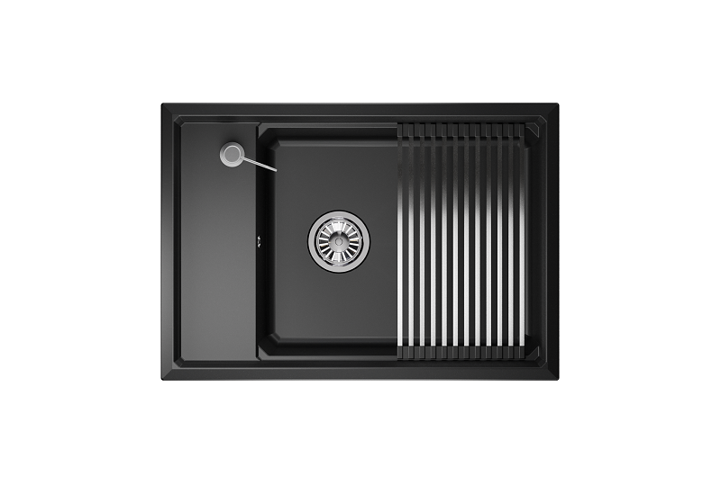 Кухонная мойка Granula KS-7305 Шварц (черный металлик)