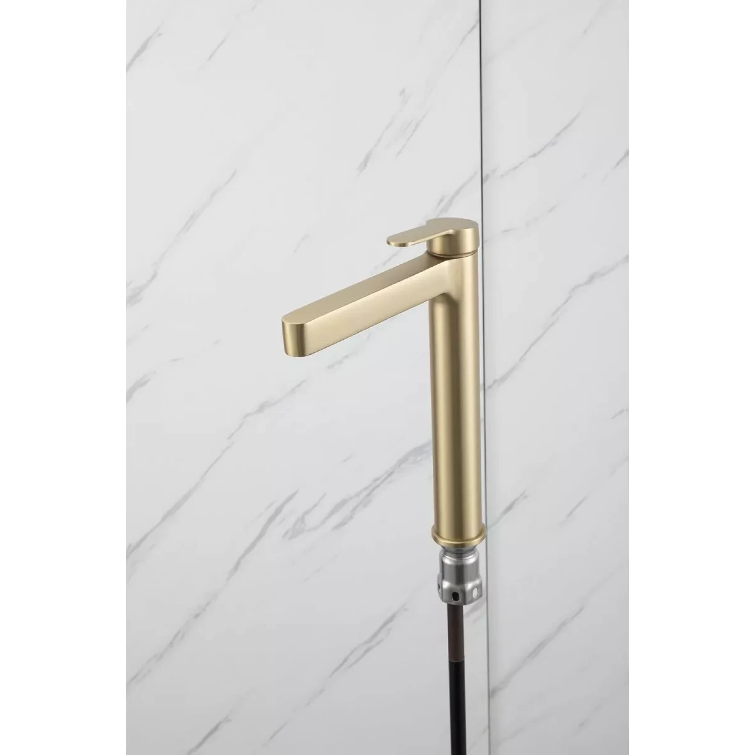 Высокий смеситель для раковины Gappo G99-33 G1099-83 золотой сатин