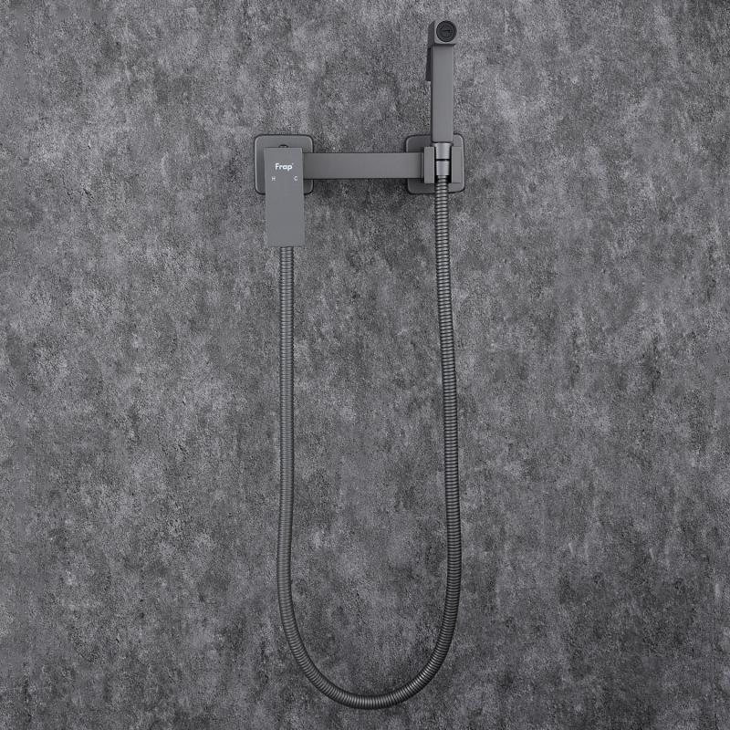 Гигиенический душ Frap F7504-9 оружейная сталь