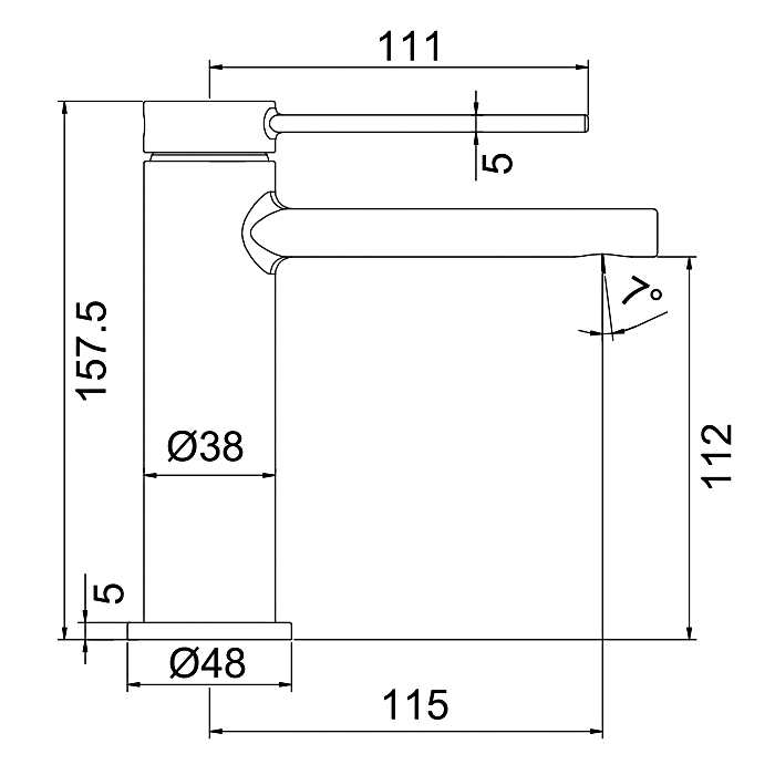 Смеситель для умывальника Frap H67 F1067