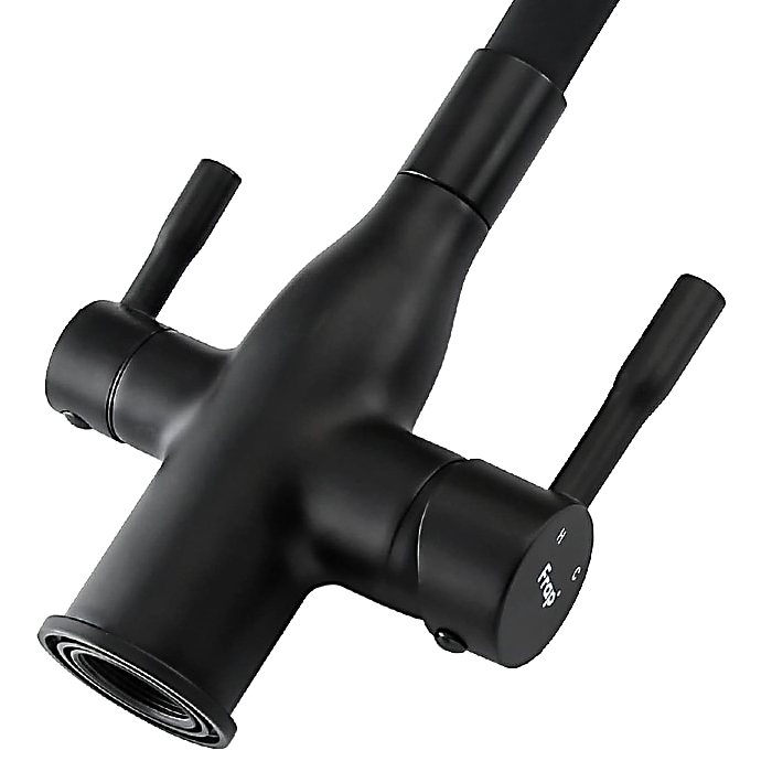 Смеситель для кухни с гибким изливом Frap H69 F4396-6 черный