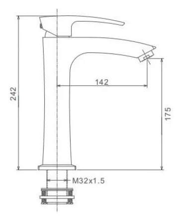 Смеситель для раковины высокий Gappo Jacob G1007-72