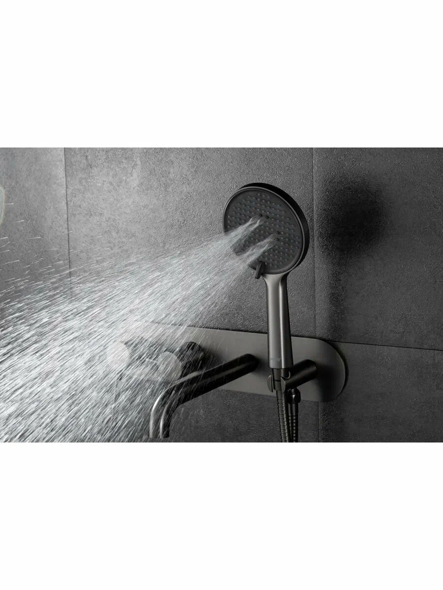 Смеситель для ванны встраиваемый Gappo G06-9 G3306-9 оружейная сталь