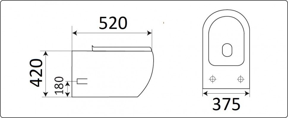 Подвесной унитаз CeramaLux CL2101