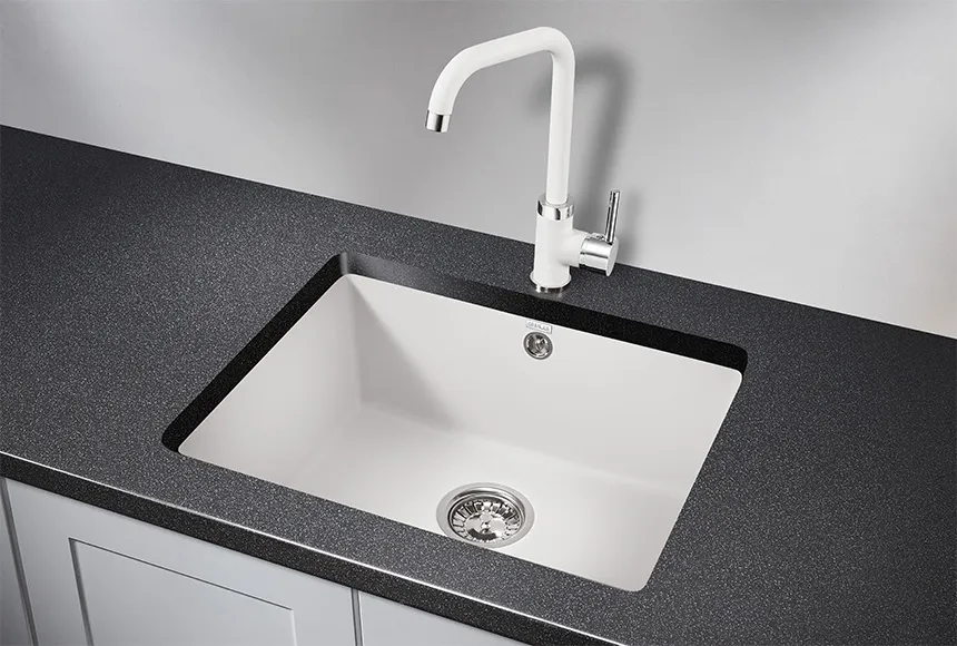 Кухонная мойка Granula GR-5551 Арктик (белый)