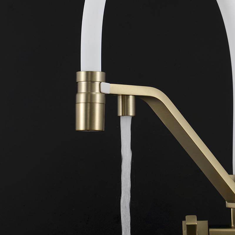 Смеситель для кухни с фильтром Gappo G95 G4395-63 золотой сатин