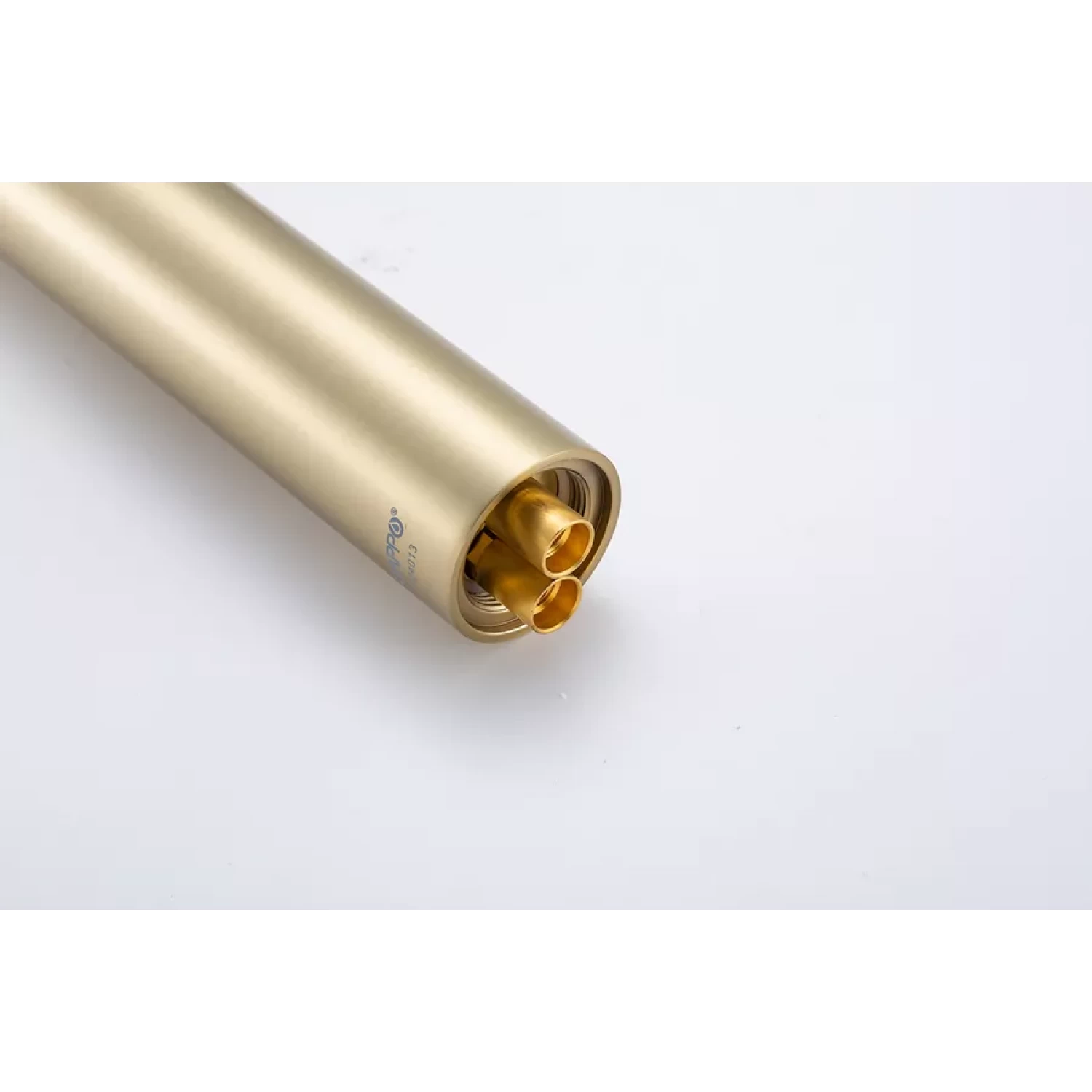 Высокий смеситель для раковины Gappo G06-3 G1006-23 золотой сатин