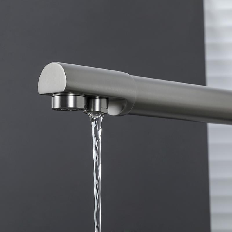 Смеситель для кухни с фильтром Frap H52 F4352-9 оружейная сталь