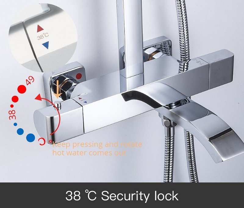 Душевая система с термостатом Gappo G07 G2407-40