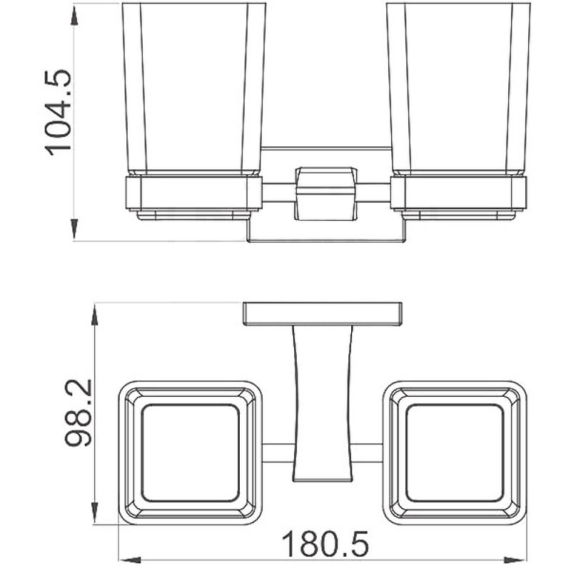 Стаканы для ванны Gappo G07-6 G0708-6 черный