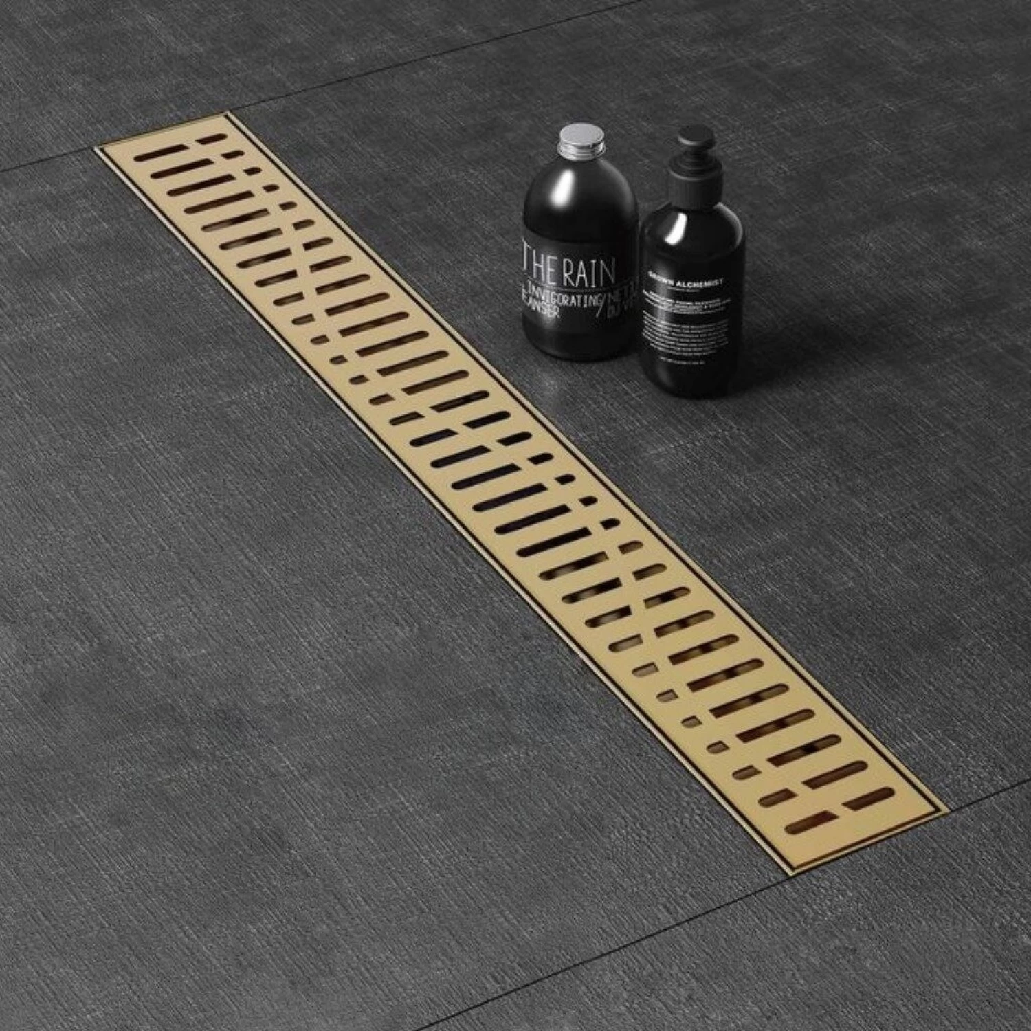 Душевой трап 80 см с комбинированным затвором Gappo G88007-33 золото