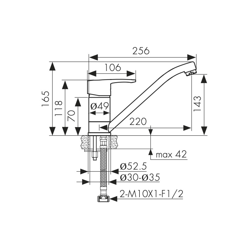 Смеситель для кухни Kaiser Magistro 14133