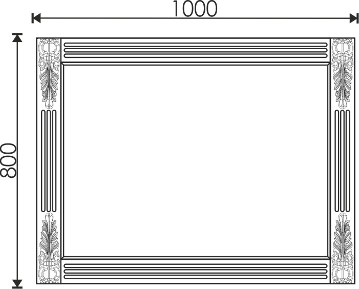 Зеркало EvaGold Bellucci 100