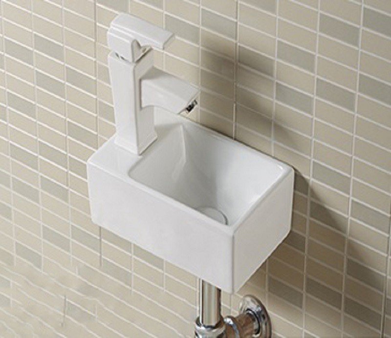 Подвесная/накладная раковина CeramaLux 29,5 N 9048GTR правая белая