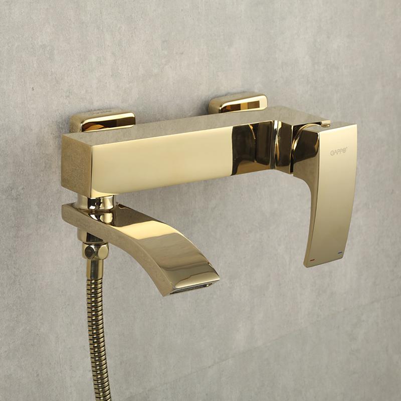 Смеситель для ванны Gappo G07-3 G3207-3 золото