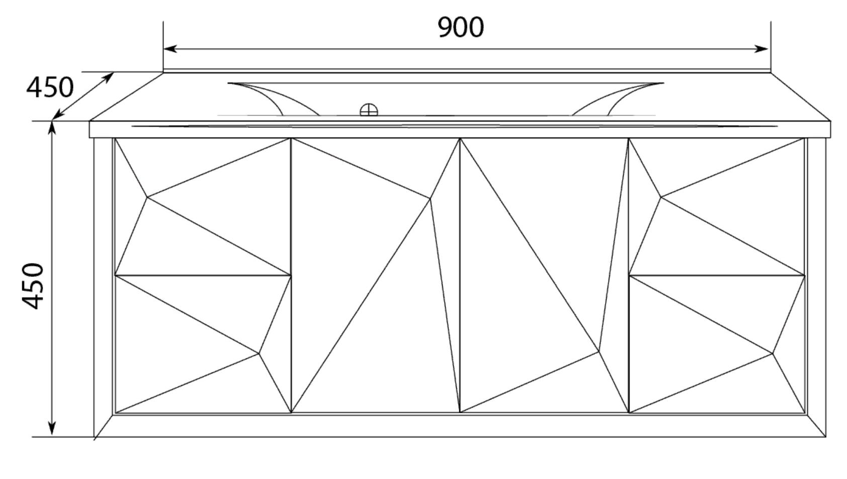 Тумба Marka One Romb 90П 1в.я. White